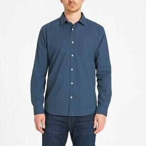 Banana Republic Slim Fit Tech Stretch Shirt Blue Checkered  Button Down Medium